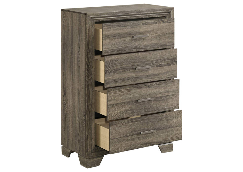 223345 Wright 4-drawer Chest of Drawers Brown Oak