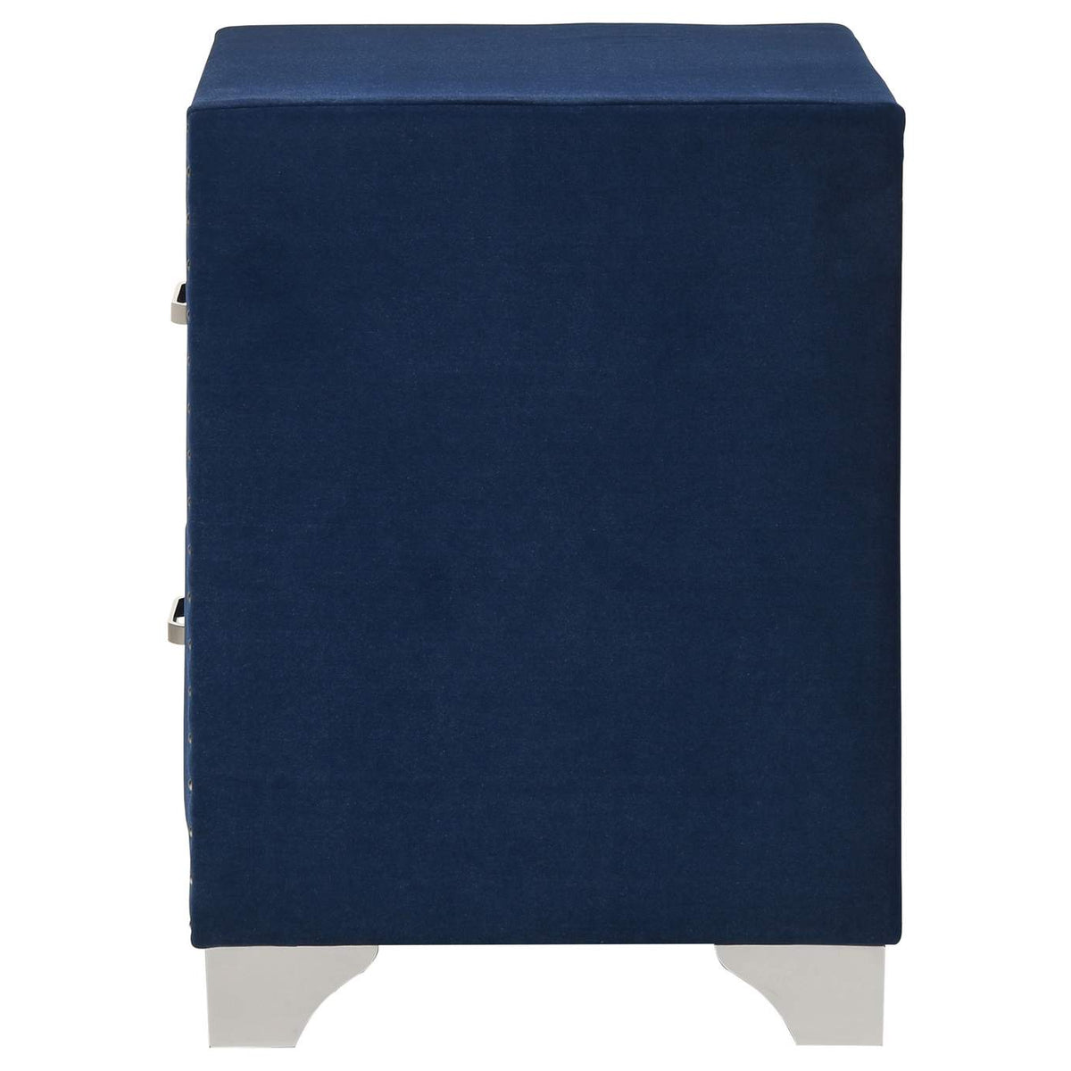 223372 Melody Upholstered 2-drawer Nightstand Pacific Blue