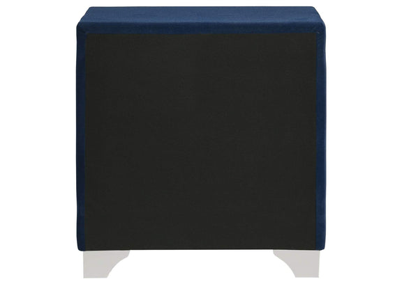 223372 Melody Upholstered 2-drawer Nightstand Pacific Blue
