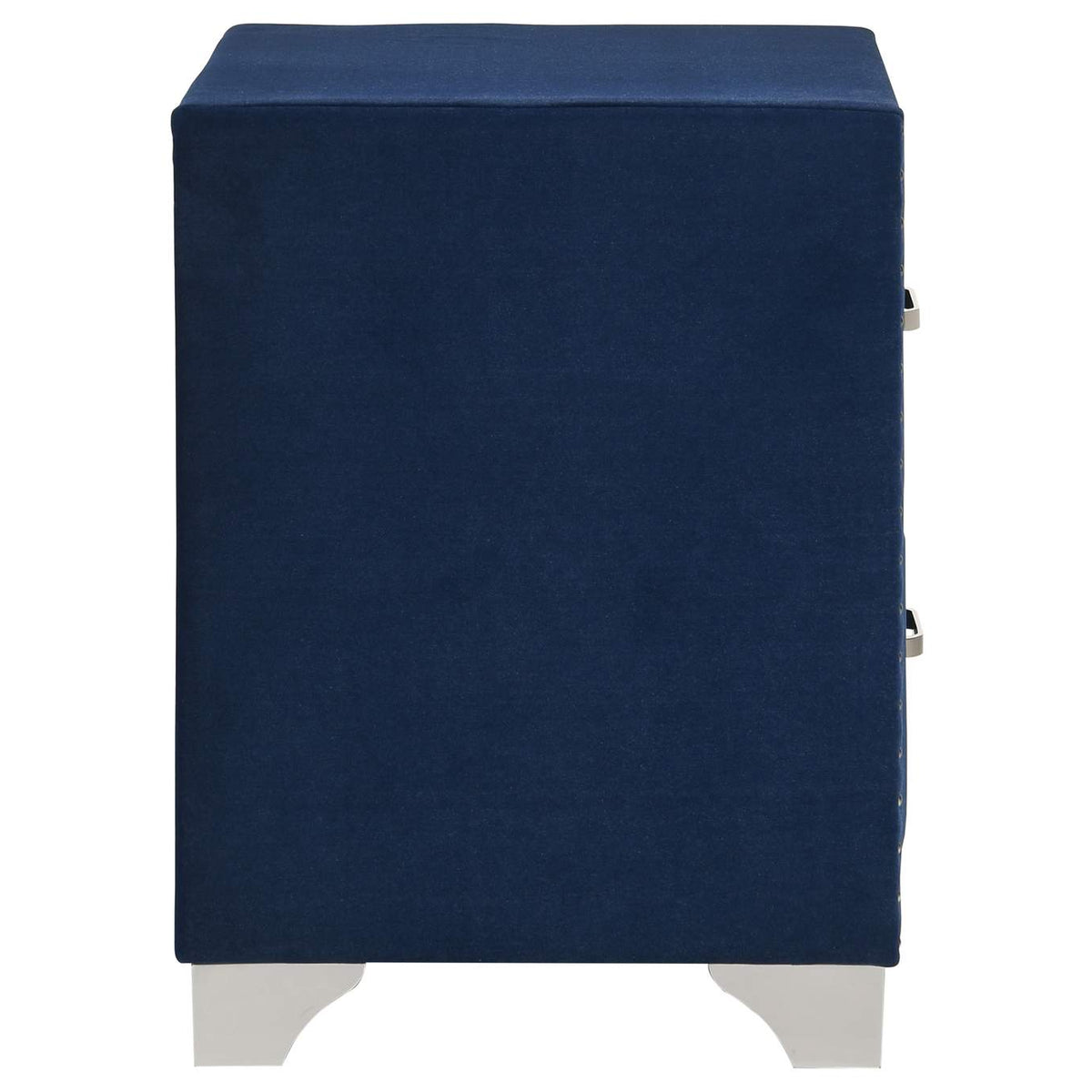 223372 Melody Upholstered 2-drawer Nightstand Pacific Blue