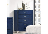 223375 Melody 5-drawer Bedroom Chest Pacific Blue