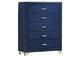 223375 Melody 5-drawer Bedroom Chest Pacific Blue