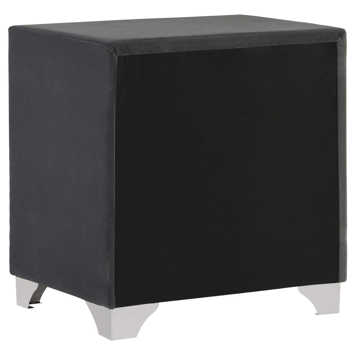 223382 Melody Upholstered 2-drawer Nightstand Grey