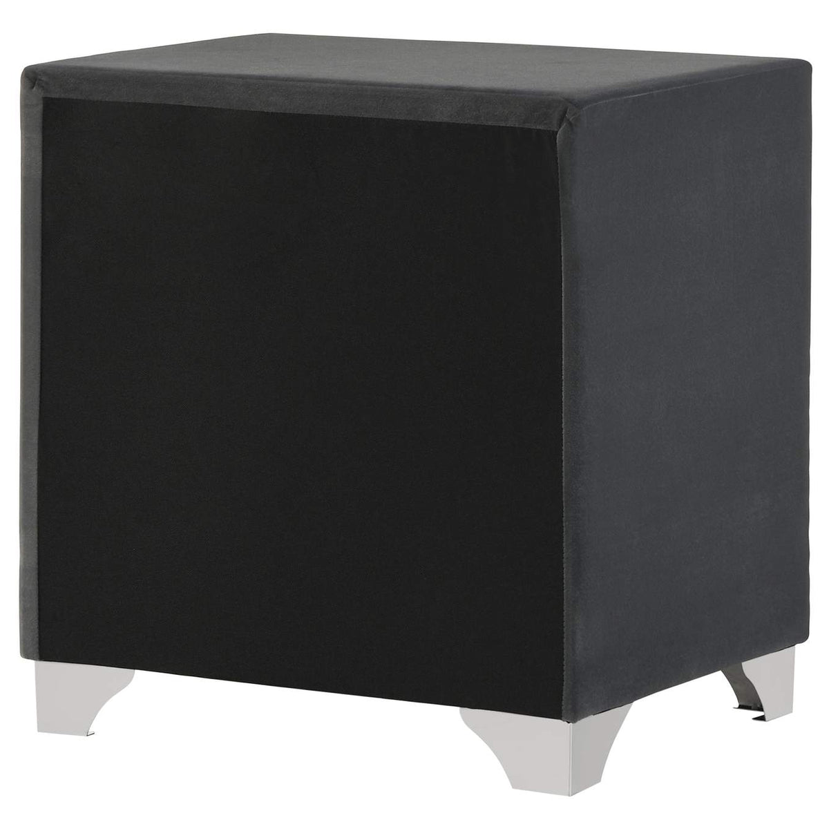 223382 Melody Upholstered 2-drawer Nightstand Grey