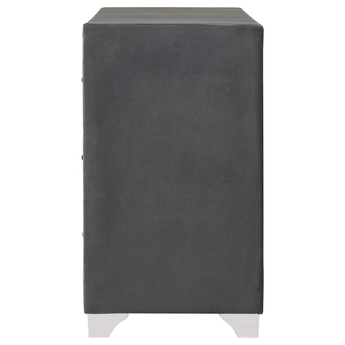 223383 Melody 6-drawer Upholstered Dresser Grey