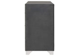 223383 Melody 6-drawer Upholstered Dresser Grey