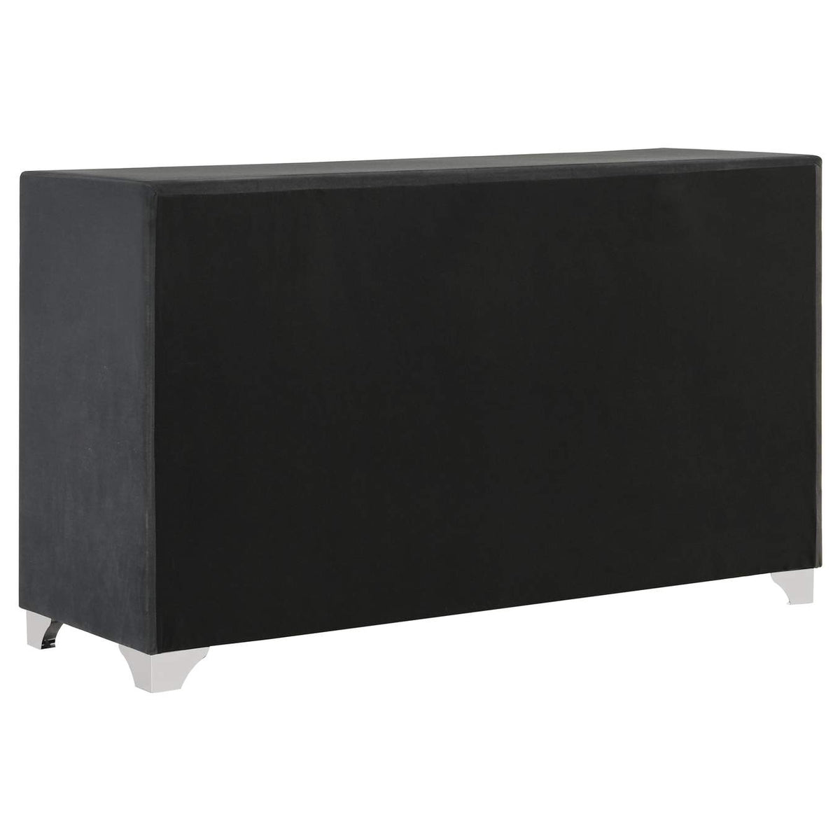 223383 Melody 6-drawer Upholstered Dresser Grey