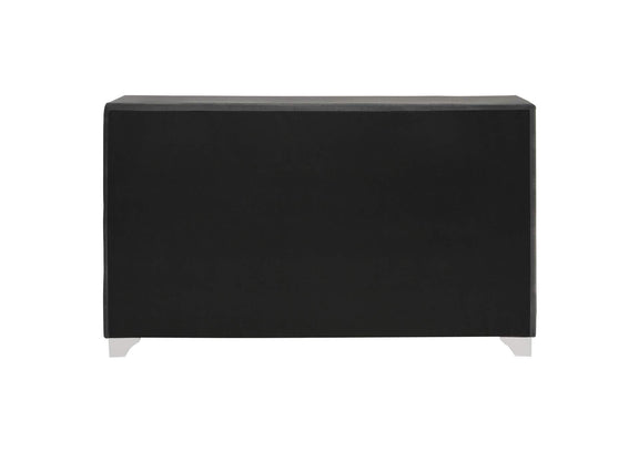 223383 Melody 6-drawer Upholstered Dresser Grey