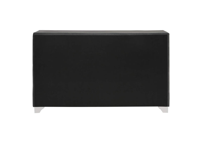 223383 Melody 6-drawer Upholstered Dresser Grey