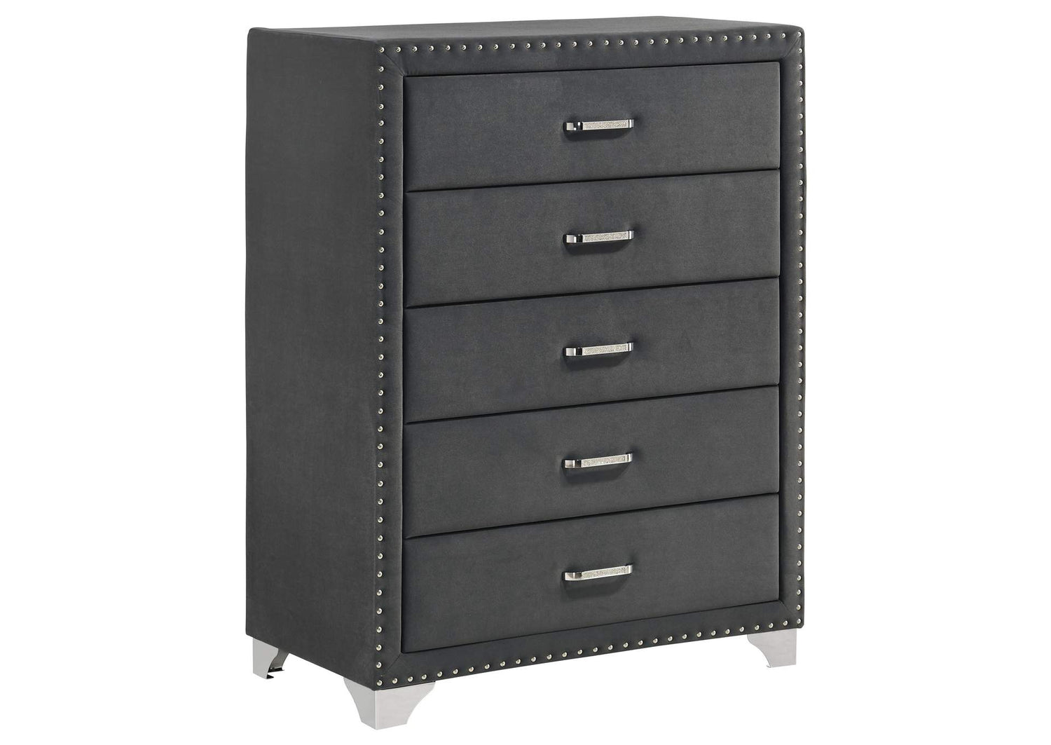 223385 Melody 5-drawer Bedroom Chest Grey