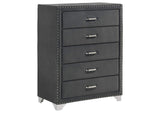 223385 Melody 5-drawer Bedroom Chest Grey