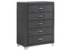 223385 Melody 5-drawer Bedroom Chest Grey