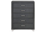 223385 Melody 5-drawer Bedroom Chest Grey