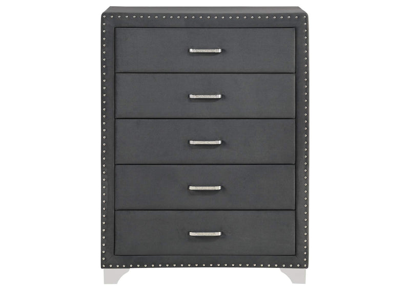 223385 Melody 5-drawer Bedroom Chest Grey