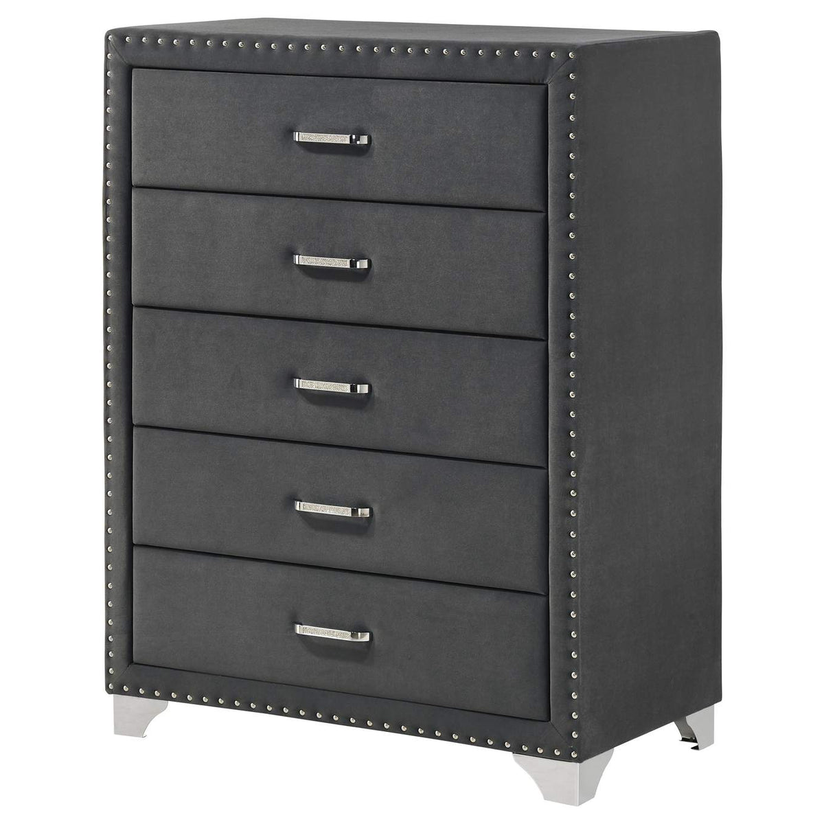 223385 Melody 5-drawer Bedroom Chest Grey