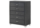 223385 Melody 5-drawer Bedroom Chest Grey