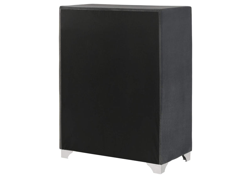 223385 Melody 5-drawer Bedroom Chest Grey