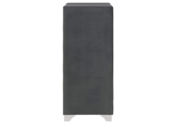 223385 Melody 5-drawer Bedroom Chest Grey