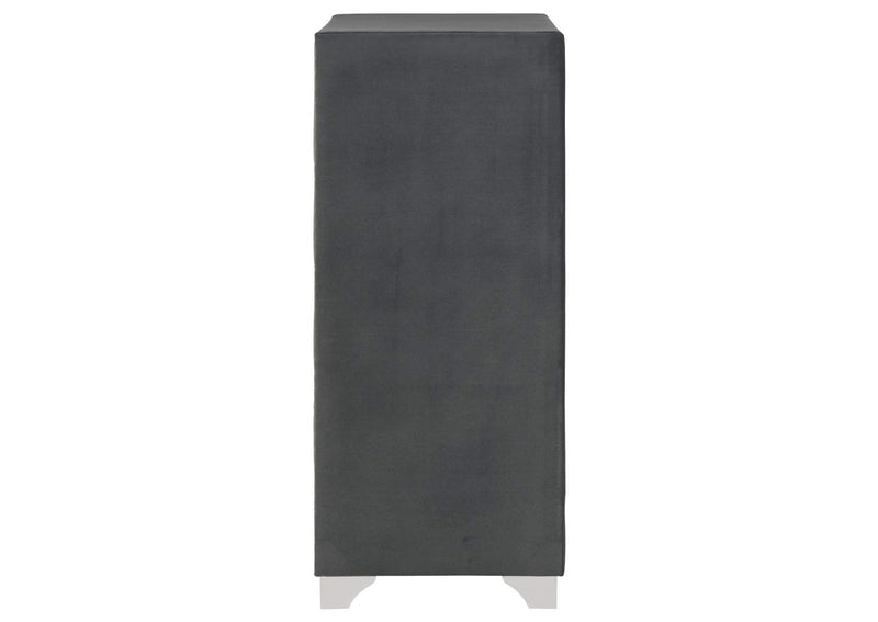 223385 Melody 5-drawer Bedroom Chest Grey