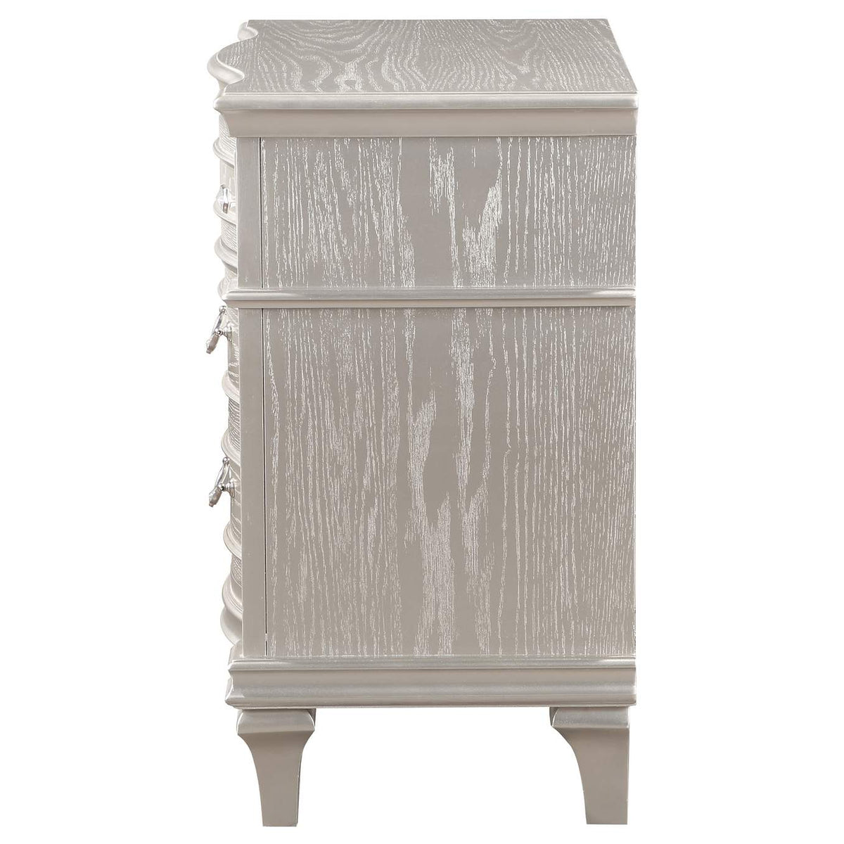 223392 Evangeline 3-drawer Nightstand Silver Oak