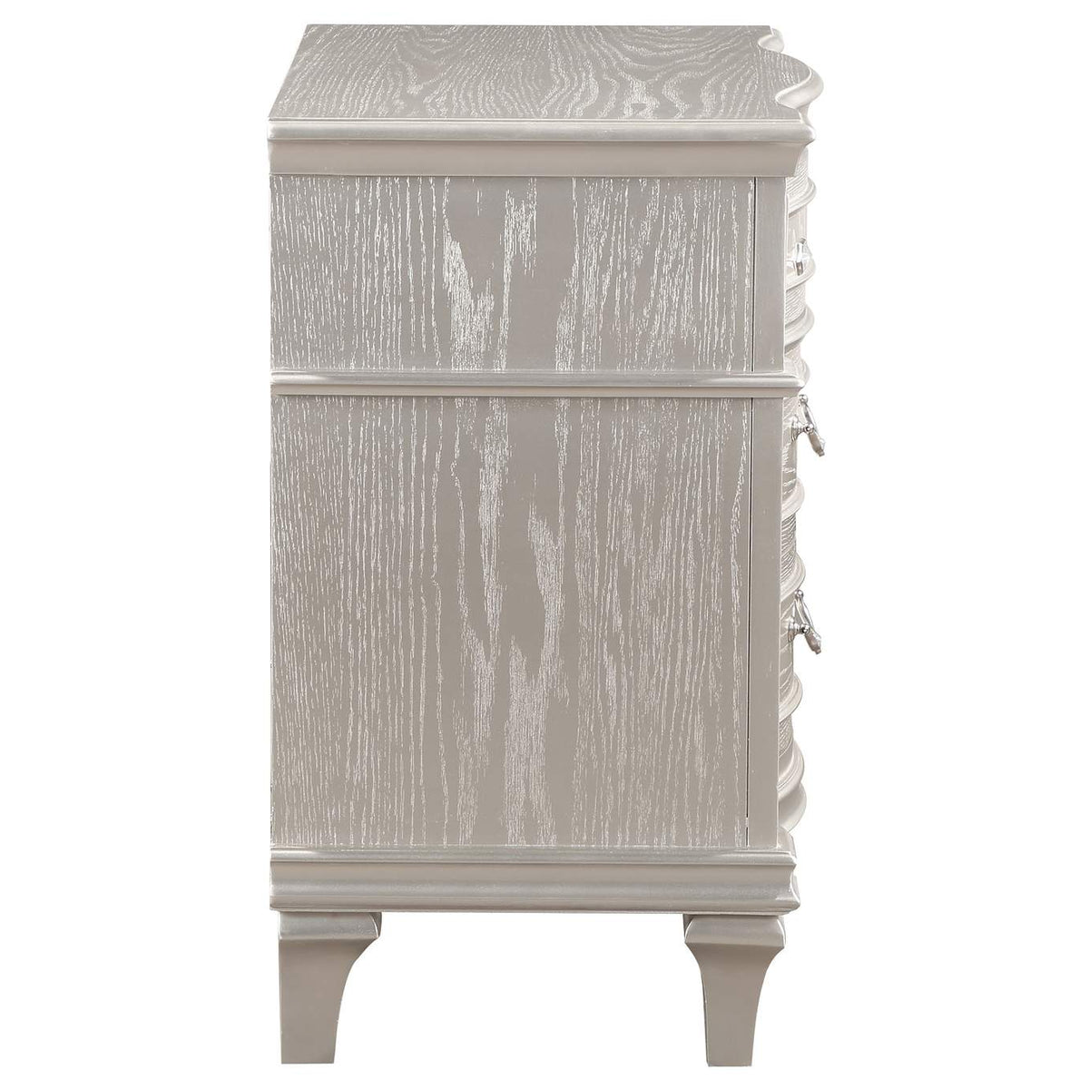 223392 Evangeline 3-drawer Nightstand Silver Oak
