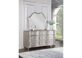 223393M Evangeline 9-drawer Dresser with Mirror Silver Oak