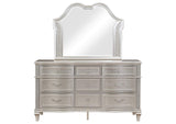 223393M Evangeline 9-drawer Dresser with Mirror Silver Oak