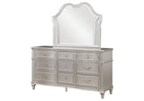 223393M Evangeline 9-drawer Dresser with Mirror Silver Oak