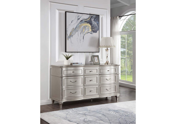 223393 Evangeline 9-drawer Dresser Silver Oak