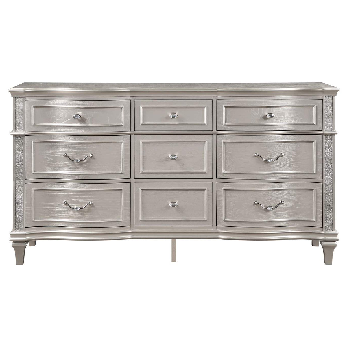 223393 Evangeline 9-drawer Dresser Silver Oak