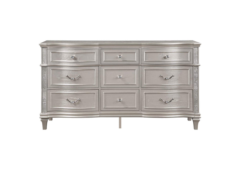 223393 Evangeline 9-drawer Dresser Silver Oak