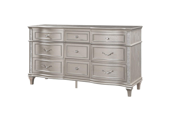 223393 Evangeline 9-drawer Dresser Silver Oak