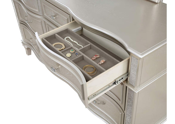223393 Evangeline 9-drawer Dresser Silver Oak