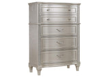 223395 Evangeline 6-drawer Bedroom Chest Silver Oak