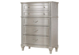 223395 Evangeline 6-drawer Bedroom Chest Silver Oak