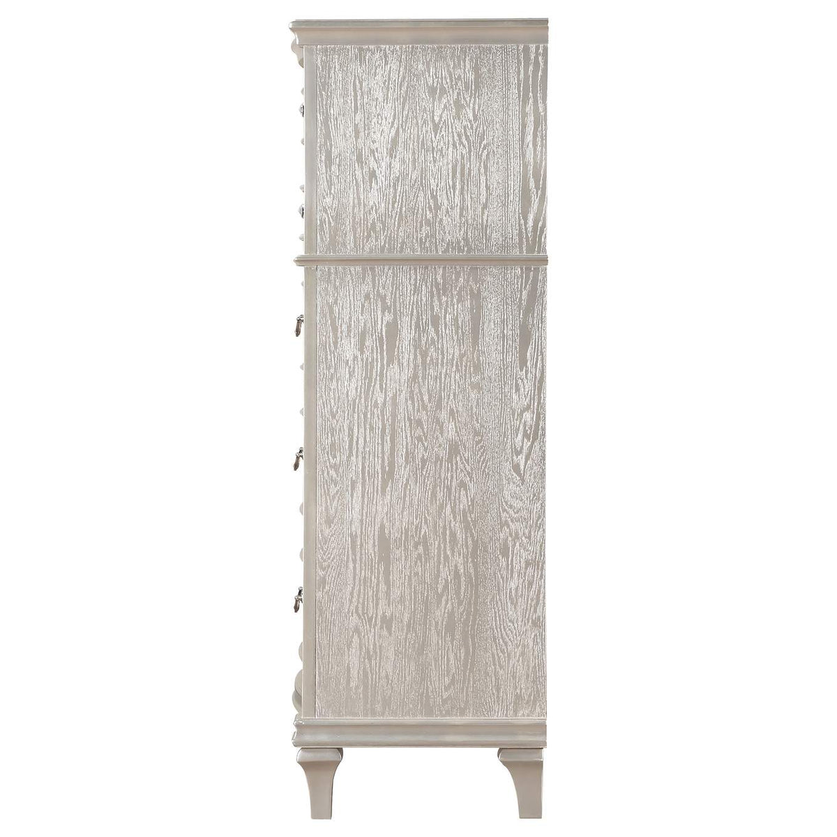 223395 Evangeline 6-drawer Bedroom Chest Silver Oak