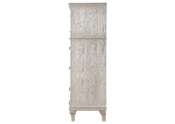 223395 Evangeline 6-drawer Bedroom Chest Silver Oak