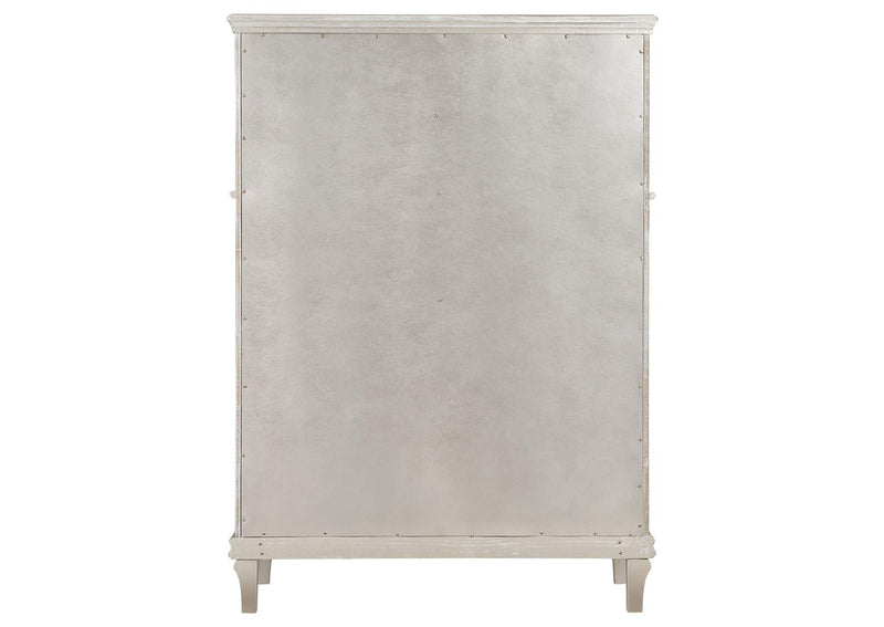 223395 Evangeline 6-drawer Bedroom Chest Silver Oak