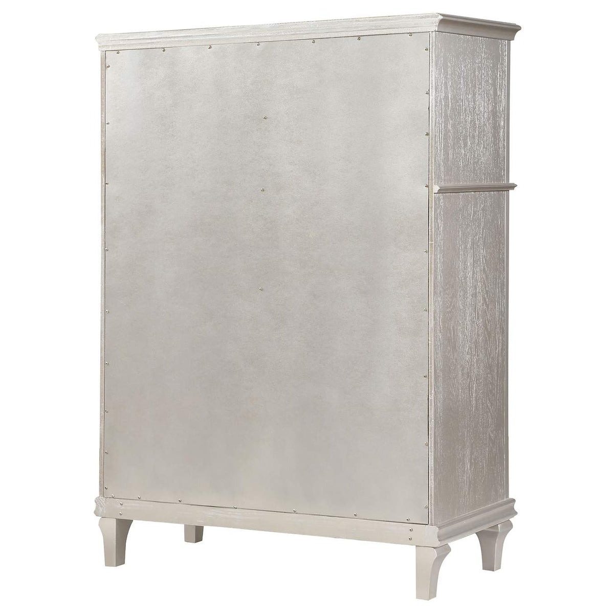 223395 Evangeline 6-drawer Bedroom Chest Silver Oak