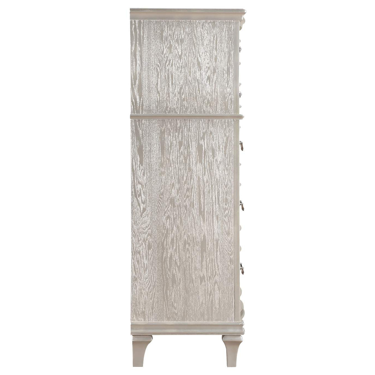 223395 Evangeline 6-drawer Bedroom Chest Silver Oak