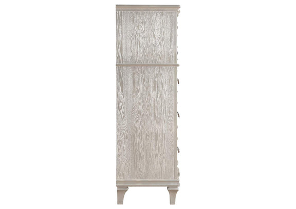 223395 Evangeline 6-drawer Bedroom Chest Silver Oak