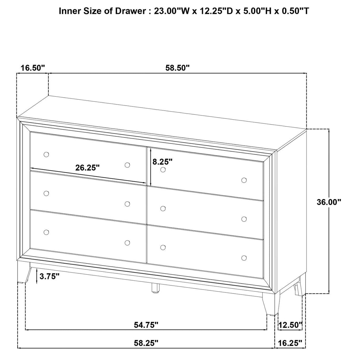 223441KE-S4 Welsley 4-piece Eastern King Bedroom Set Walnut