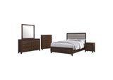 223441KE-S5 Welsley 5-piece Eastern King Bedroom Set Walnut