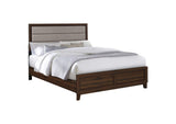 223441KW Welsley 50-inch Upholstered California King Bed Walnut