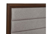 223441KW Welsley 50-inch Upholstered California King Bed Walnut