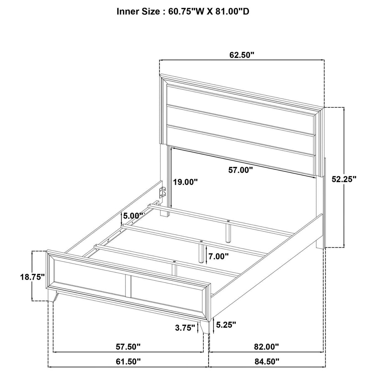 223441Q-S4 Welsley 4-piece Queen Bedroom Set Walnut
