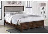 223441Q Welsley 50-inch Upholstered Queen Bed Walnut