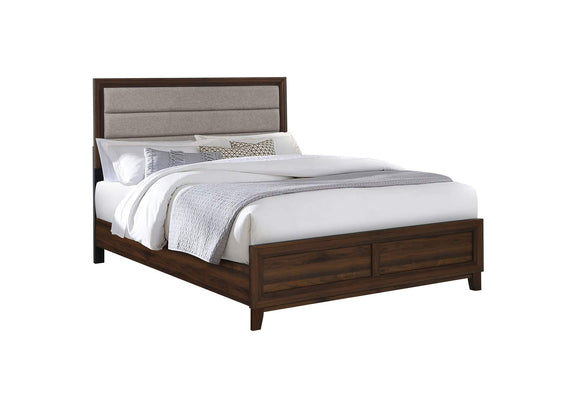 223441Q Welsley 50-inch Upholstered Queen Bed Walnut