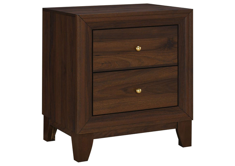 223442 Welsley 2-drawer Nightstand Bedside Table Walnut