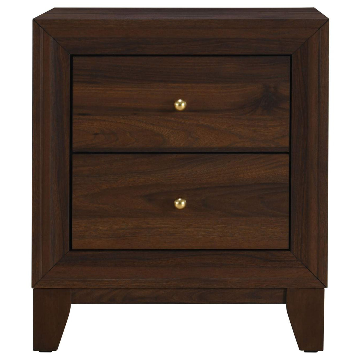 223442 Welsley 2-drawer Nightstand Bedside Table Walnut